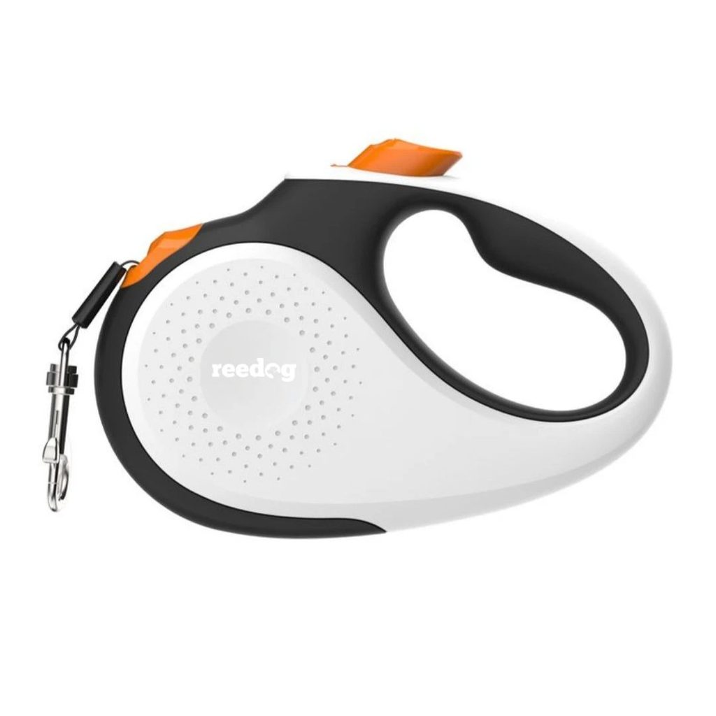 Reedog Senza Premium samonavíjecí vodítko XS 12kg / 3m páska / bílé s oranžovou