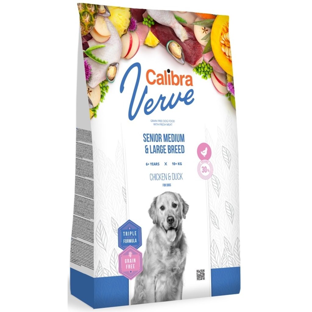 Calibra Dog Verve GF Senior Medium & Large Chicken & Duck 12 kg