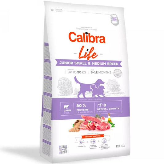 Calibra Dog Life Junior Small & Medium Breed Lamb 2,5 kg