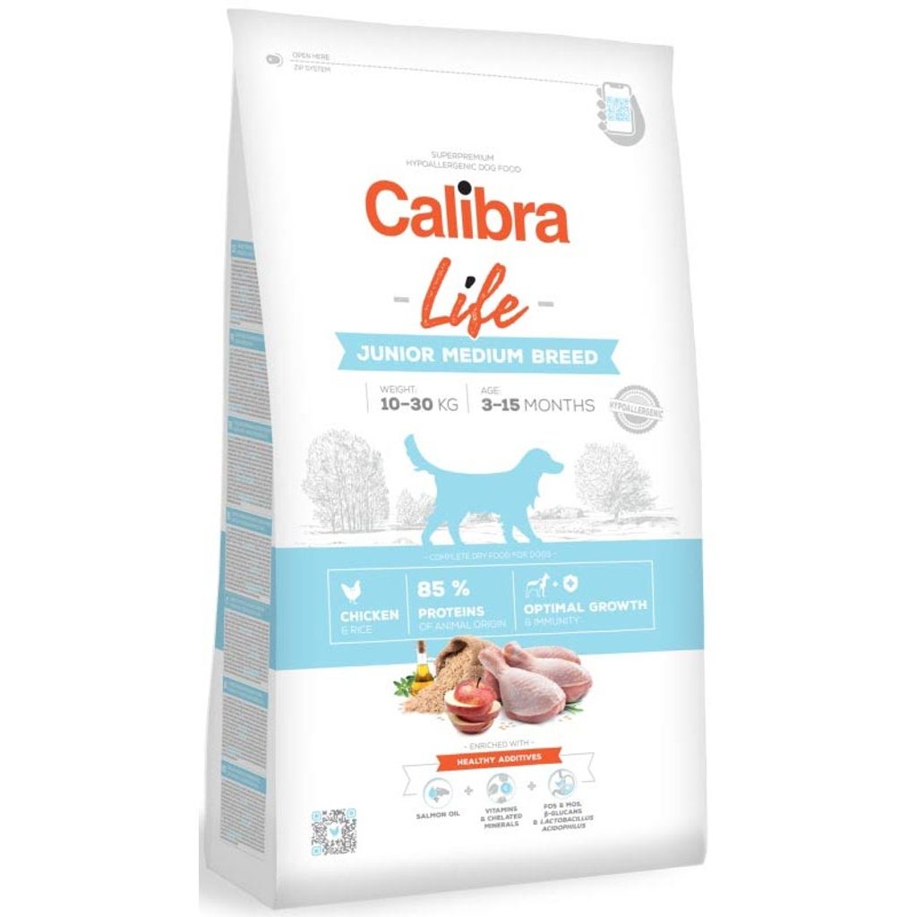 Calibra Dog Life Junior Medium Breed Chicken 2,5 kg