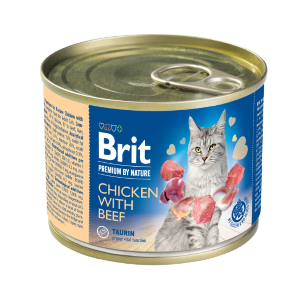 Brit Premium Cat by Nature konzerva Chicken & Rice 200 g