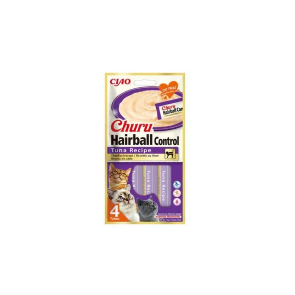 Churu Cat Hairball Tuna Recipe 4x14g
